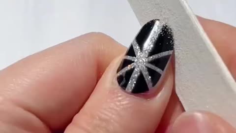 No UV needed gel nail stickers,black nail stickers