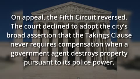 Did Ms. Baker receive due process when the city of McKinney destroyed her property?