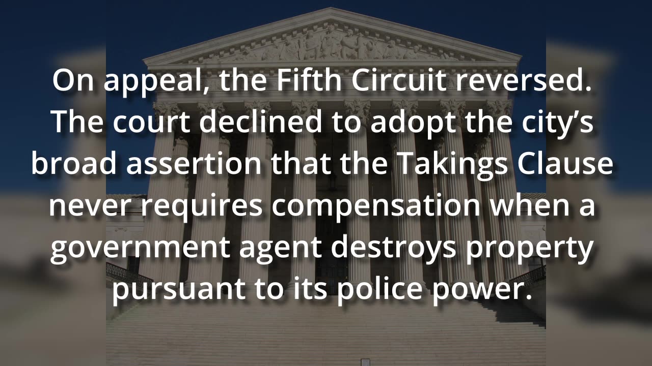 Did Ms. Baker receive due process when the city of McKinney destroyed her property?