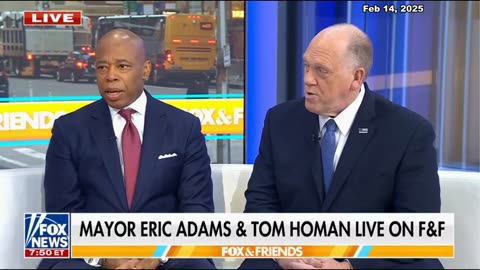 N.Y.C. Mayor, Eric Adams and Tom Homan Sit Down TOGETHER for a Fox Interview—And a Careful Adams is NOT Trying to F.A.F.O.‼️ (2/14/25)