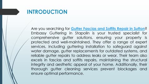 Are you searching for Gutter Fascias and Soffits Repair in Sutton?