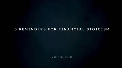 5 Reminders for Financial Stoicism