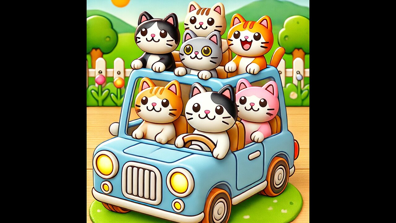 "Cats Driving a Car – A Fun and Hilarious Scene!"