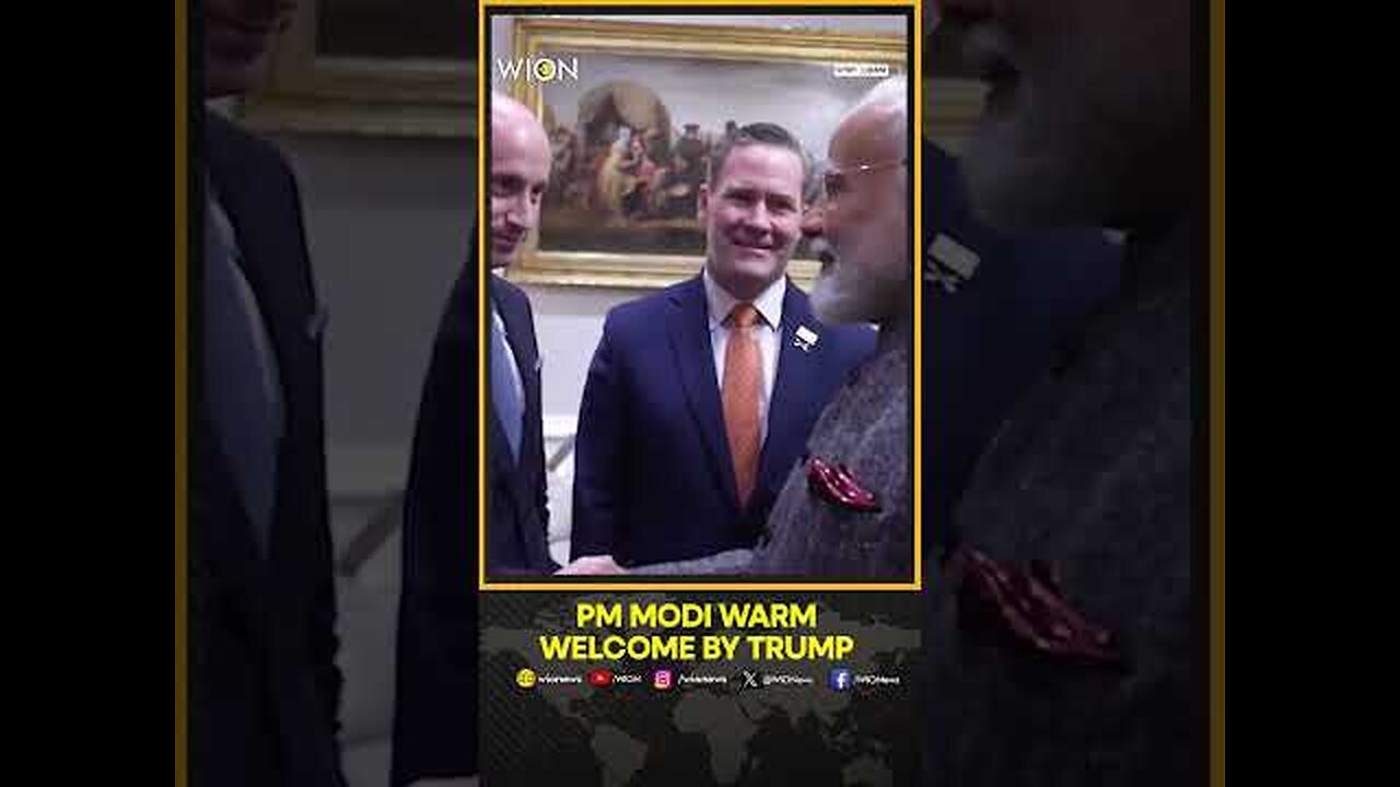 PM Narendra Modi Welcomed At The White House By U.S. President Donald Trump | WION Shorts