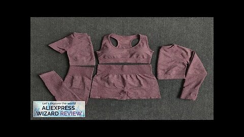 2/3/5PCS Seamless Women Yoga Set Workout Sportswear Gym Clothing Fitness Long Sleeve Review