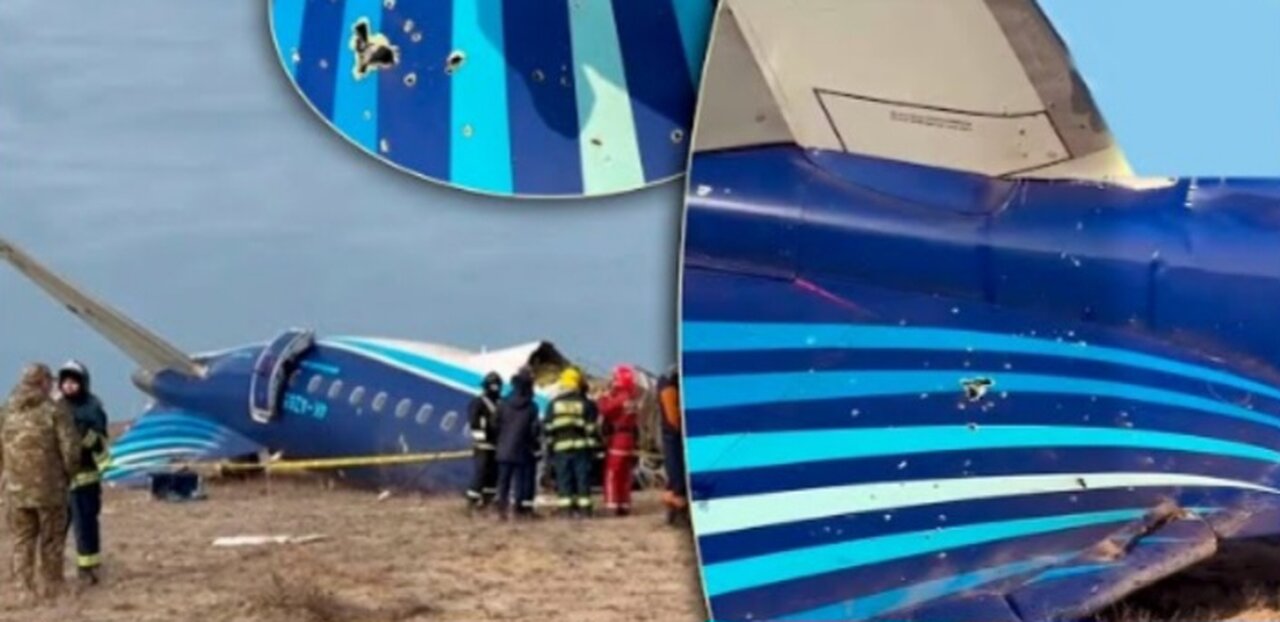 Holes in plane that killed 38 people indicate it was shot down by a Russian surface-to-air missile