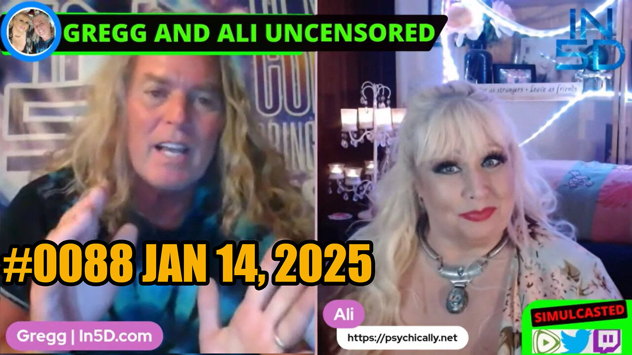 Jan 14, 2025 LIVE and UNCENSORED In5D #0088 PsychicAlly and Gregg