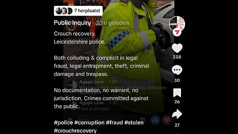 Crouch recovery & Leicestershire police committed crimes against the public.