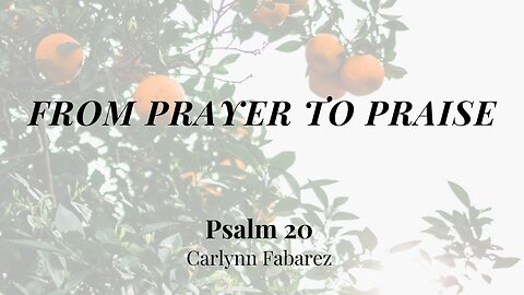 From Prayer to Praise (Psalm 20) | Women's Bible Study | Carlynn Fabarez