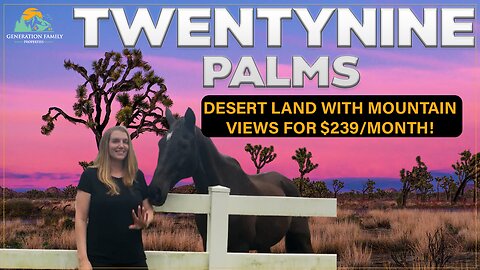 1 Acre in Twentynine Palms, CA (Near Joshua Tree) – Desert Land with Mountain Views for $239/Month!