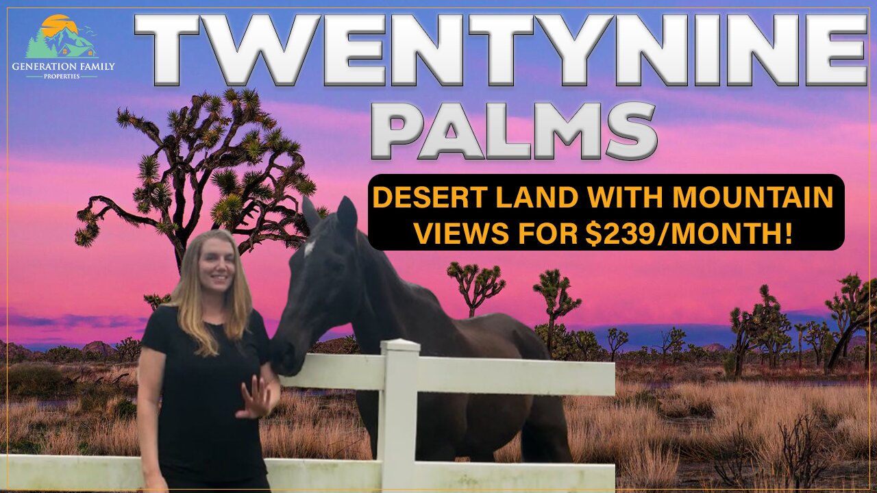 1 Acre in Twentynine Palms, CA (Near Joshua Tree) – Desert Land with Mountain Views for $239/Month!