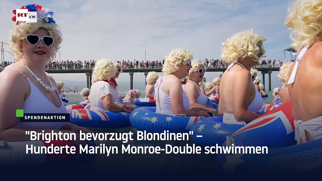 "Brighton bevorzugt Blondinen" – Hunderte Marilyn Monroe-Double schwimmen