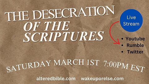 The desecration of the scriptures
