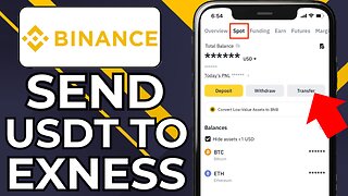 HOW TO TRANSFER USDT FROM BINANCE TO EXNESS