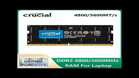 Crucial Laptop Memory DDR5 4800 5600 MT/s MHz 8GB 16GB 32GB RAM Review