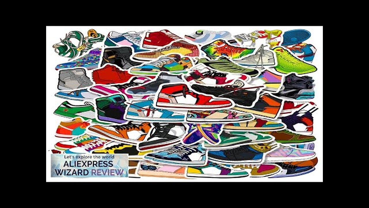 50PCS New Trendy Cool Skateboard Animation Cartoon Sneakers Graffiti Helmet Cup Cell Review