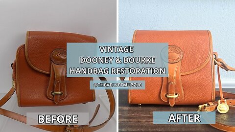 How to Clean & Restore a Vintage Dooney & Bourke Saddle Tan Small Essex Crossbody Bag | Thrift Find