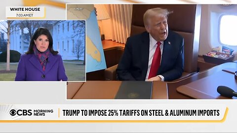 Trump to impose 25% tariffs on steel and aluminum imports; president sees 53% approval in new poll