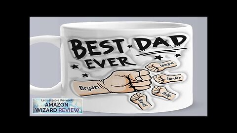 Dad Mug Best Dad Mug Personalized Fathers Day Mug with Kids Names Review