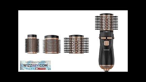 VEVOR Rotating Hair Dryer Brush Hot Air Styling Brush with 3 Interchange Review