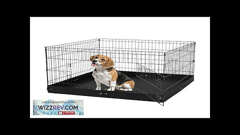 Dog Playpen 4 Panels Foldable Metal Dog Exercise Pen with Bottom Pad Review