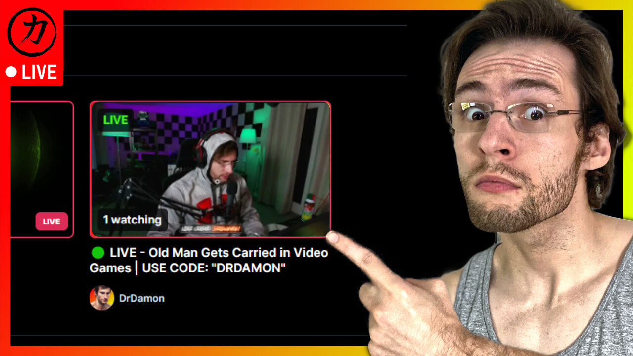 🟢 LIVE - Old Man Gets Carried in Video Games | USE CODE: "DRDAMON"