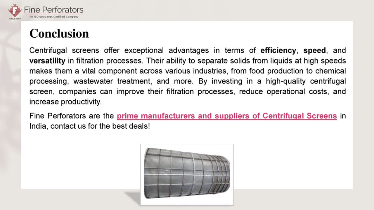 Centrifugal Screens: A Comprehensive Guide to Advanced Filtration Technology