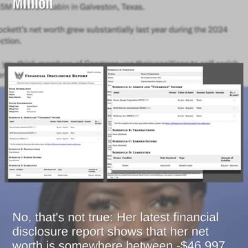 Fact Check: Rep. Jasmine Crockett Does NOT Have Net Worth Of $9 Million