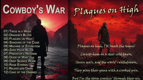 Plagues on High - Lyric Video | Cowboy’s War (AI Music)