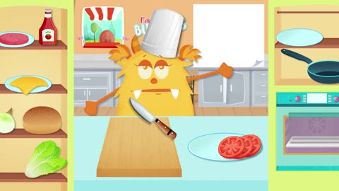 Cooking for children - Learn to cook a healthy hamburger with Cooking Land