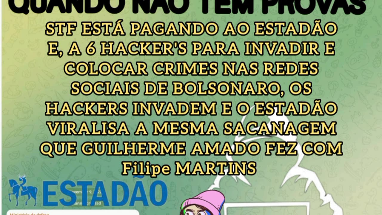 Quando não se têm provas eles tentam criar-las. Em uma semana a conta do X de Bolsonaro foi hackeada duas vezes. O STF é uma facção criminosa !