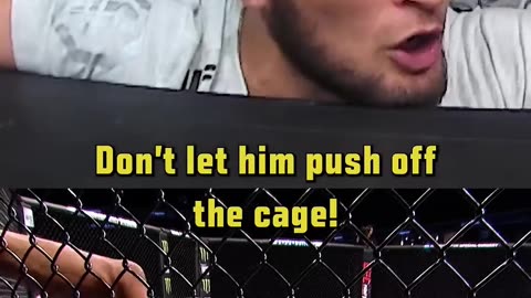 UFC 311: Kabib coaches brother from sideline !! #ufc311 #ufc #kabib #viral