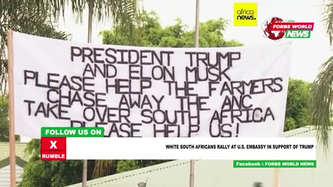 White minority in South Africa appreciate Trump and Musk support