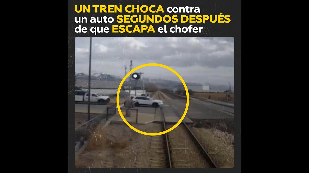 Abandona su auto momentos antes de colisión con un tren de alta velocidad