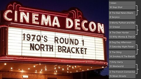 Round 1 - North Bracket - 1970's - Best Movie of the Decade