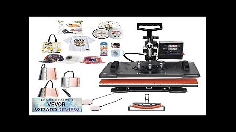 8 in 1 Heat Press Machine 12"x15" Digital Transfer T-shirts Mug Hat Review