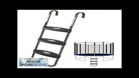 HBTower Trampoline Ladder 3-Step Trampoline Steps with Horizontal Wide Steps Skid-Proof Review