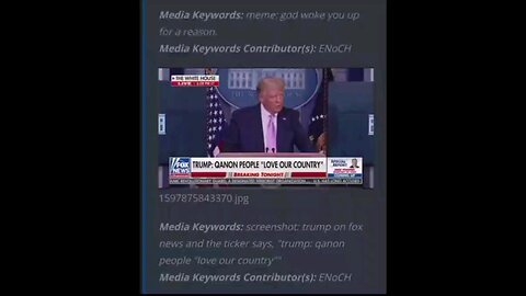 President Trump: qanon people love our country.