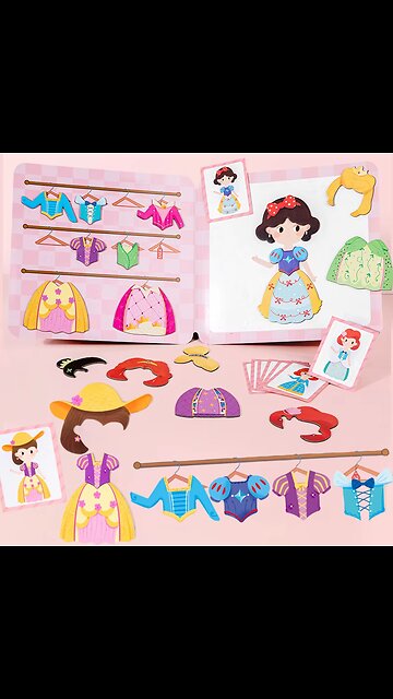 Magnetic Puzzle Books Montessori Magnetic Dress-up Playset