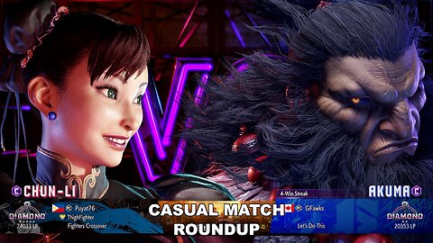 Kuya Kalbo SF6 Casual Match Roundup. Chun Li 4 star Diamond Rank [Hori Fight Stick]