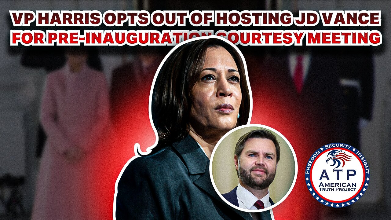 BREAKING TRADITION: VP HARRIS OPTS OUT OF HOSTING JD VANCE FOR PRE-INAUGURATION COURTESY MEETING