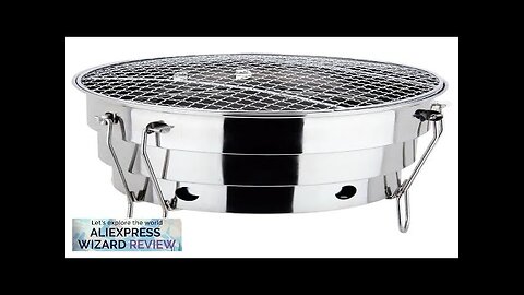 Portable Outdoor BBQ Grill Folding Split Stainless Steel Fire Pit Cooking Supplies Review