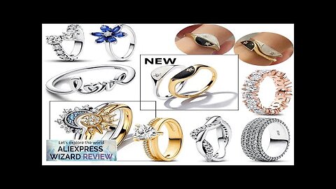 Hot Sale 925 Sterling Silver 14K Gold Moon and Star Ring Set Review