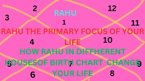 RAHU PRIMARY MONEY MAKER IN BIRTH CHART