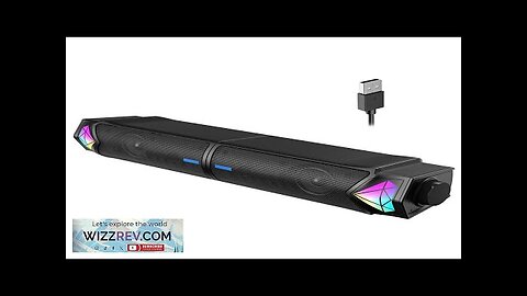 ONIKUMA L1 Detachable Computer Speaker Wired bluetooth Soundbar HiFi Stereo RGB Light Review