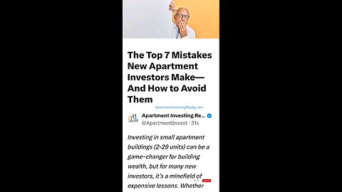 Top 7 Mistakes New Apartment Investors Make...