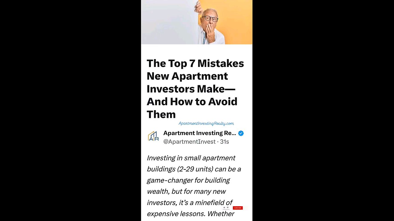 Top 7 Mistakes New Apartment Investors Make...