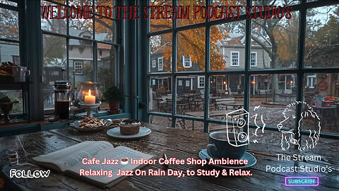 Café Jazz ☕ Indoor Coffee Shop Ambience Autumn with Relaxing Jazz to Study & Relax.