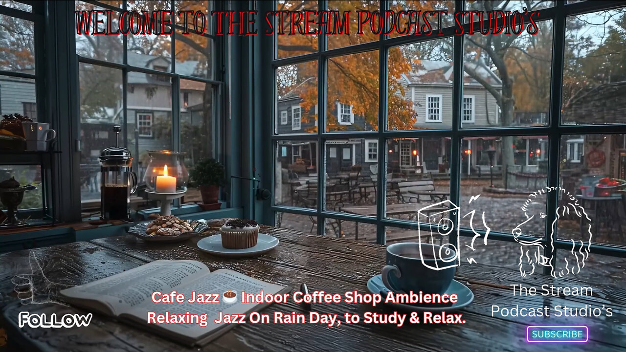 Café Jazz ☕ Indoor Coffee Shop Ambience Autumn with Relaxing Jazz to Study & Relax.