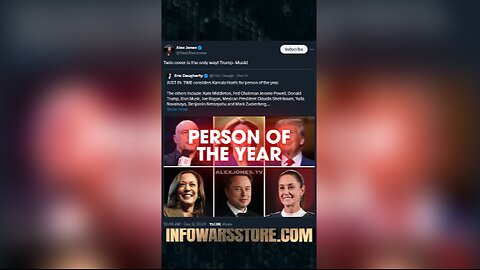 Trump & Elon Musk Are The People of The Year - Alex Jones on X